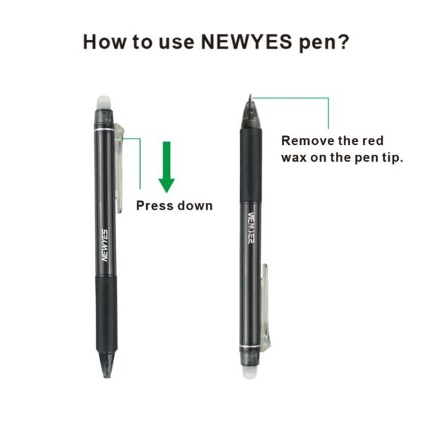 4pcs/set 0.5mm Black Ink Gel Pen Erasable Refill Rod Erasable Pen Washable Handle School Writing Stationery Gel Ink Pen