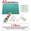 Professional Self-Healing, Double-Sided PVC Cutting Mat, Rotary Blade Compatible, Hammer,Hole Punches Leather Tool Set Sewing