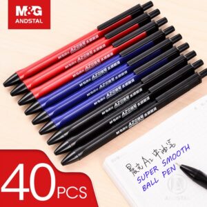 M&G Super Smooth Oil Ball Pen 0.7mm Andstal blue black red Ballpoint Point Pen Pens for school office supplies semi gel balpen