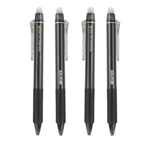 4pcs/set 0.5mm Black Ink Gel Pen Erasable Refill Rod Erasable Pen Washable Handle School Writing Stationery Gel Ink Pen